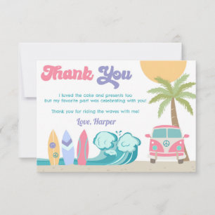 Girl Surf's up Surf Beach Geburtstag Danke Karten