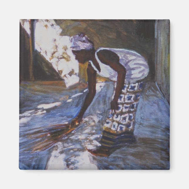 Girl Sweeping I 2002 Magnet (Vorne)