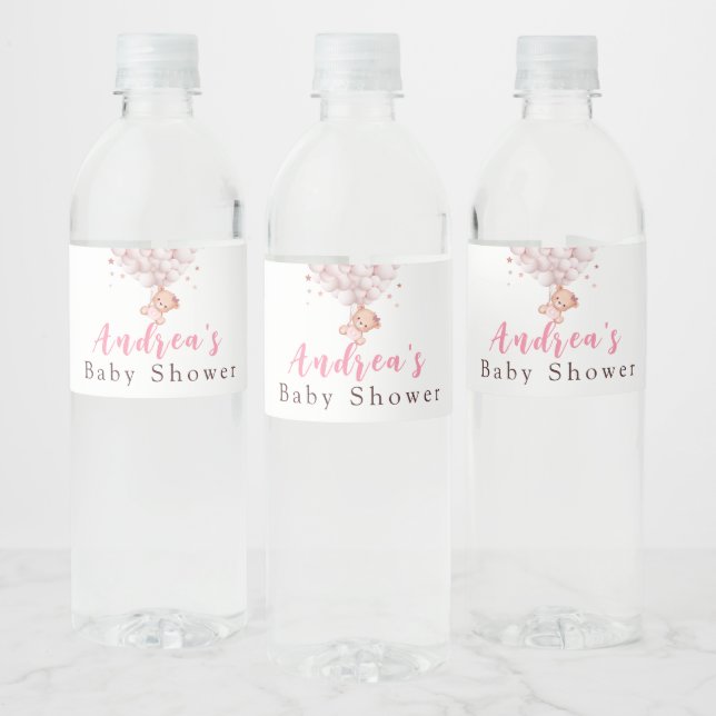Girl Sweet Pink Bear Baby Dusche (Flaschen)