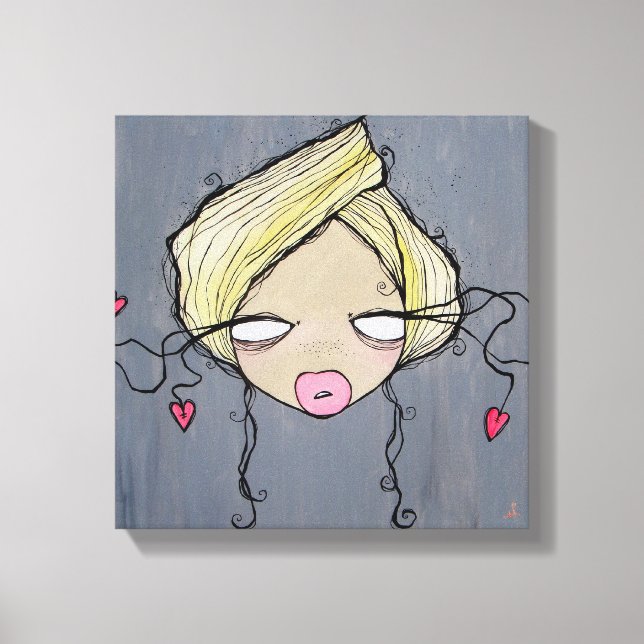 "Girl Talk" Wrapped Canvas, 12"x12" Leinwanddruck (Vorderseite)