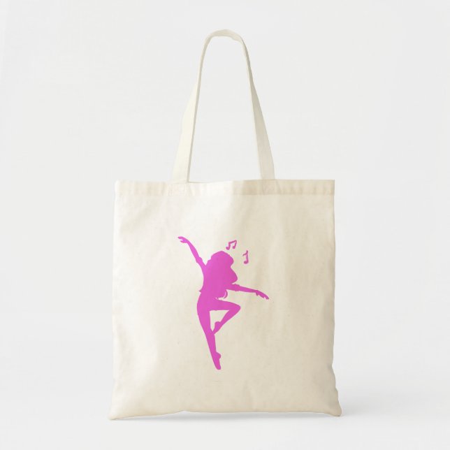 Girl-Tänzerin-Silhouette - Farbe auswählen Tragetasche (Vorne)