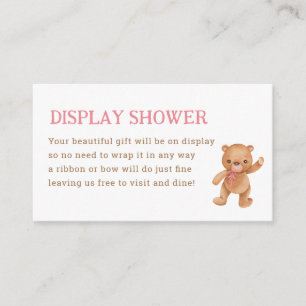 Girl Teddy Bear Babyduschduschvorrichtung Begleitkarte