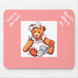 Girl Teddy Bear Mousepad