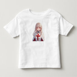 Girl Templar Knight Crusader Toddler Tee Shirt