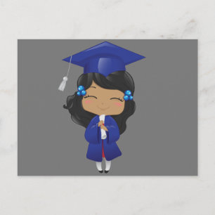 Girl thank you card Graduation Postkarte