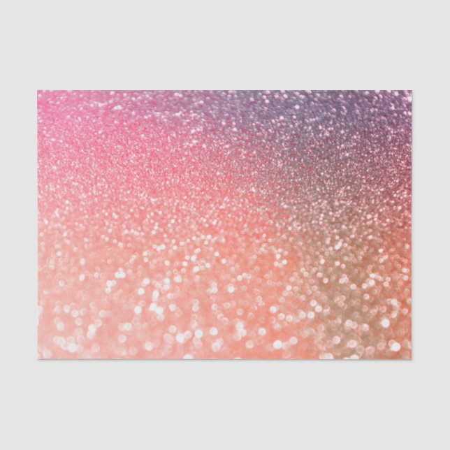 Girl Trend Rose Gold Blush Glitzer Seidenpapier (Vorderseite)