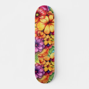 Girl Tropical Floral Skateboard