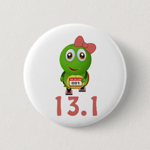 Girl Turtle Runner 13,1 Button