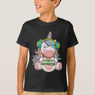 Girl Unicorn Gaming Niedliches Videospiel Frauen M T-Shirt