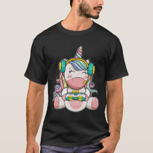 Girl Unicorn Gaming Niedliches Videospiel Frauen M T-Shirt