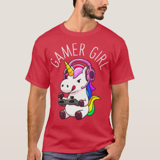 Girl Unicorn Gaming Niedliches Videospiel Geschenk T-Shirt