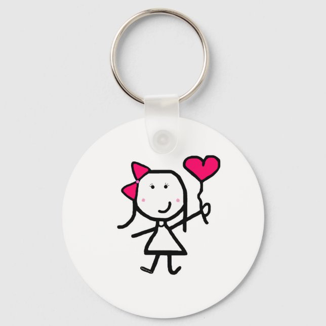 Girl & Valentine Schlüsselanhänger (Vorderseite)