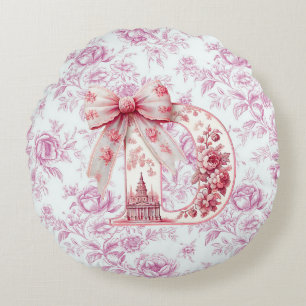 Girl Vaters leichte rosa Chinoiserie Rundkissen Rundes Kissen