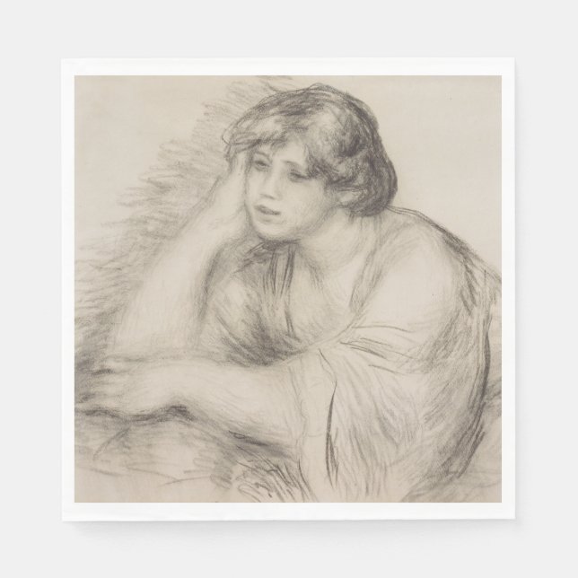 Girl (von Pierre-Auguste Renoir) Serviette (Vorderseite)