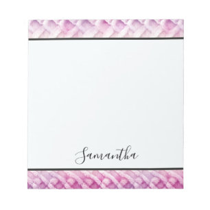 Girl Warm Pink White Abstrakt Notizblock