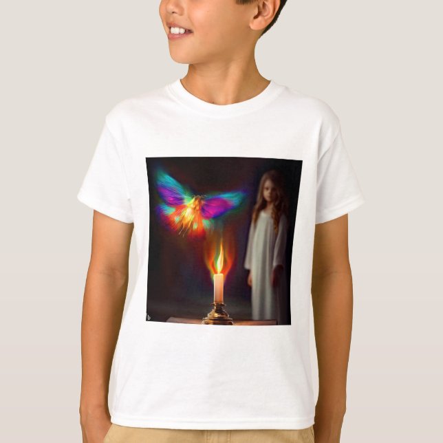 Girl Watching Butterfly T-Shirt (Vorderseite)
