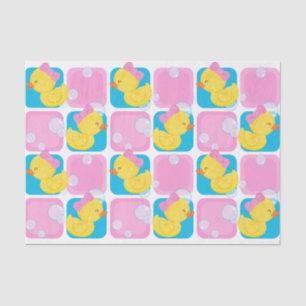 Girl Watercolor Rubber Ducky Seidenpapier