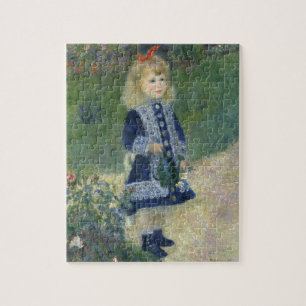 Girl Watering Can Renoir Impressionist Malerei