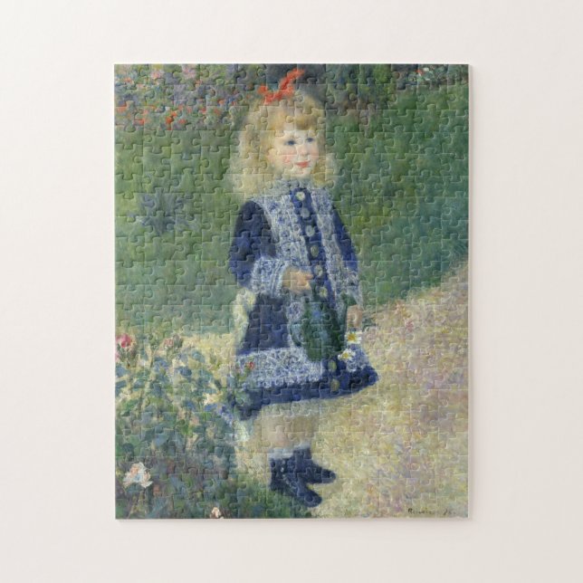 Girl Watering Can Renoir Impressionist Malerei (Vertikal)