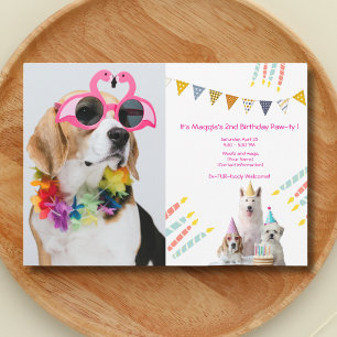 Girl Welppy Birthday Party Foto Einladung