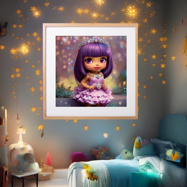 Girl whimsisiess niedlich Prinzessin pink Tiara et Poster (Von Creator hochgeladen)