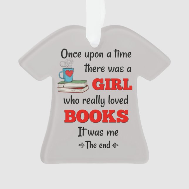 Girl Who Lieben Bücher Ornament (Vorderseite)