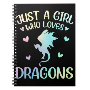 Girl Who Lieben Dragon Notizblock