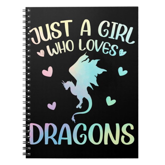Girl Who Lieben Dragon Notizblock (Vorderseite)