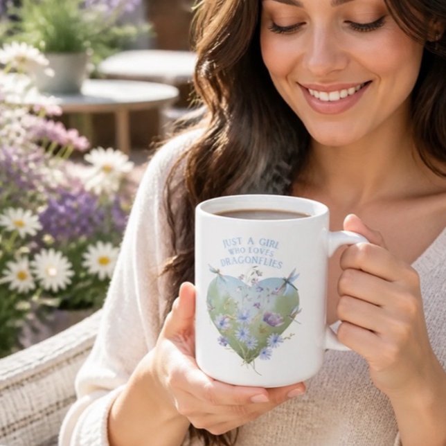 Girl Who Lieben Dragonflies Tasse (Von Creator hochgeladen)