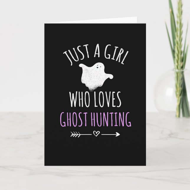 Girl Who Lieben Ghost Jäger Jäger Mädchen Karte (Vorderseite)