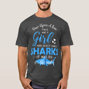 Girl Who Lieben Haie Girls Shark Gift Shark Novel T-Shirt