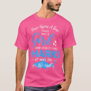 Girl Who Lieben Haie Girls Shark Gift Shark Novel T-Shirt