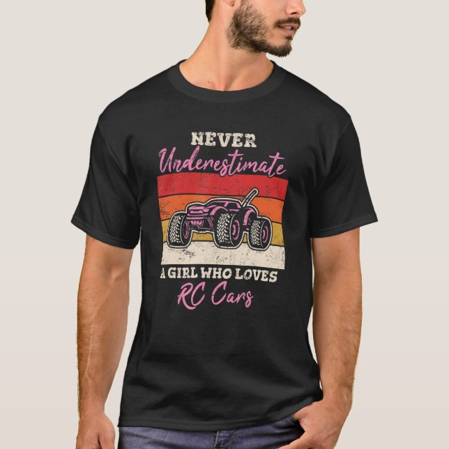 Girl Who Lieben RC Cars Remote Kontrolle Racing Ho T-Shirt (Vorderseite)