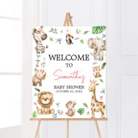 Girl Wild One Safari Baby Dusche Willkommen