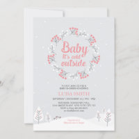 Girl Winter Wonderland Baby Dusche, Sprinkle Card