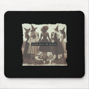 Girl wird Girl Funny Hexe Halloween Vibes Femi Mousepad