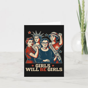 Girl wird Patriotic Feminist der Mädchen 4. Juli Karte