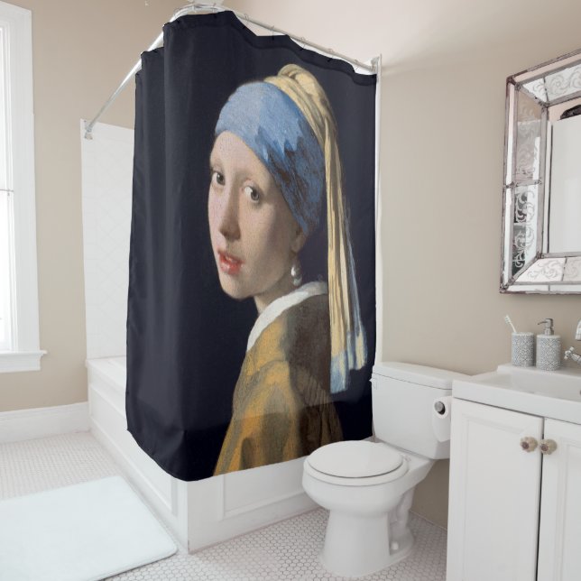 Girl with a Pearl Earring Duschvorhang (Beispiel)