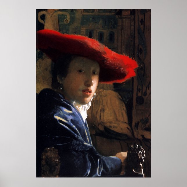 Girl With A Red Hat Poster (Vorne)
