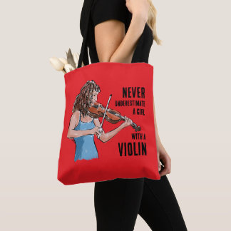 Girl With A Violin Tote Tasche
