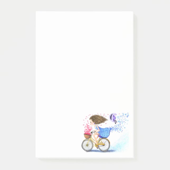 Girl with Bike Post-it® Notes Post-it Klebezettel (Vorderseite)