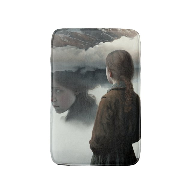 Girl with clouds badematte (Vorderseite Vertikal)