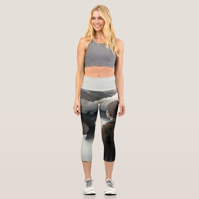 Girl with clouds capri leggings (Vorderseite)