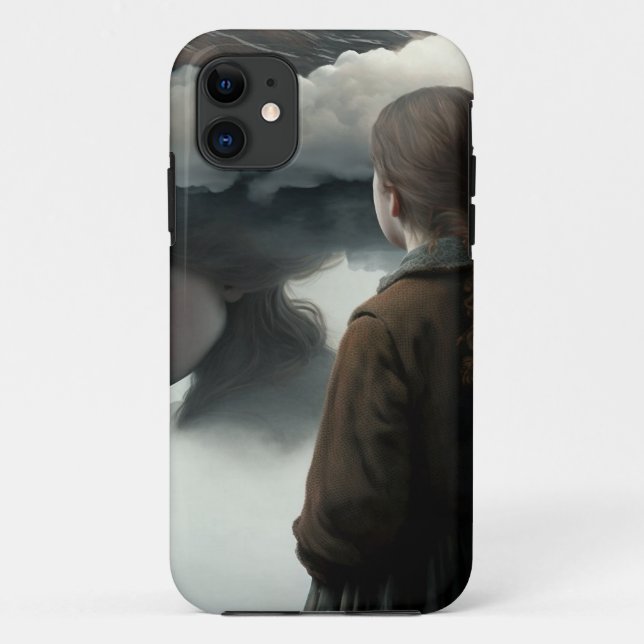 Girl with clouds Case-Mate iPhone hülle (Rückseite)