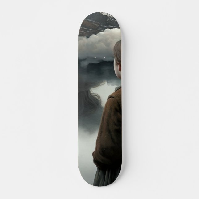 Girl with clouds skateboard (Vorne)
