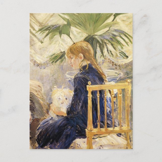 Girl With Dog par Berthe Morisot Carte postale (Devant)