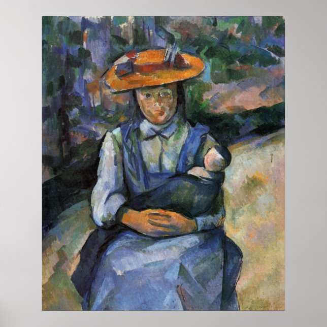 Girl with Doll - Paul Cezanne - c1902 Poster (Vorne)