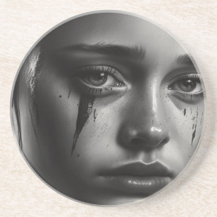 Girl with tears getränkeuntersetzer