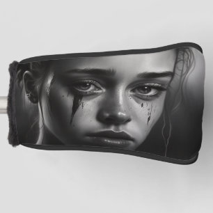 Girl with tears golf headcover
