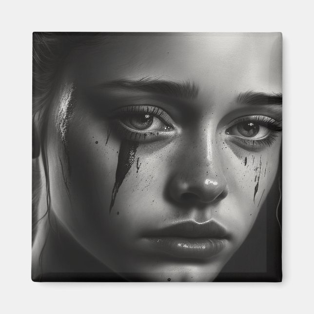 Girl with tears magnet (Vorne)